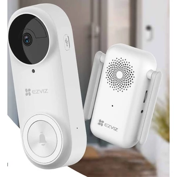 EZVIZ CS-DB2-A0-2C3WPB Vezetéknélküli kaputelefon, 3 MP, 2mm objektív, Wifi, Mikrofon/Audio, mircoSD kártya foglalat,  IR 6m, beépített akkumulátor, 4.3” képernyő EZVIZ CS-DB2-A0-2C3WPB Vezetéknélküli kaputelefon, 3 MP, 2mm objektív, Wifi, Mikrofon/Audio, mircoSD kártya foglalat,  IR 6m, beépített akkumulátor, 4.3” képernyő