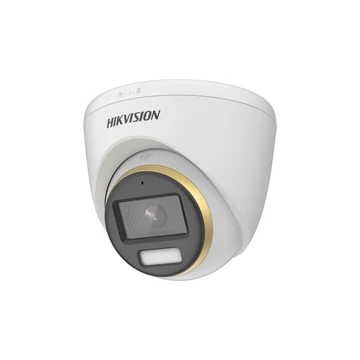 Hikvision DS-2CE72DF3T-FS(3.6mm) Analóg HD, Turret kamera, 2 MP, Fix objektív, 3.6mm, ColorVu, 4 in 1, mikrofon, 40m Fehér LED