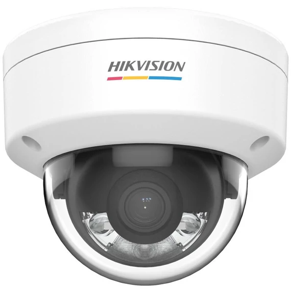 Hikvision DS-2CD1127G0-LUF(2.8mm)(D) IP, Dómkamera, 2 MP, Fix objektív, 2.8mm, ColorVu, Fehér LED, Beépített mikrofon