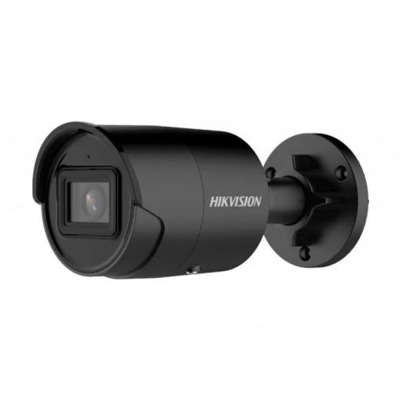 Hikvision DS-2CD2046G2-IU(2.8mm)(C)(BLACK) IP, Csőkamera, 4 MP, Fix objektív, 2.8mm, EXIR 40m, Fekete,  IR, Beépített mikrofon,