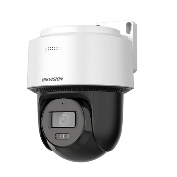 Hikvision DS-2DE2C400MWG-E(4mm) IP, PT turret kamera, 4MP, Fix objektív, 4mm, IR és Fehér LED, 30m, beépített mic, és audió, SD foglalat