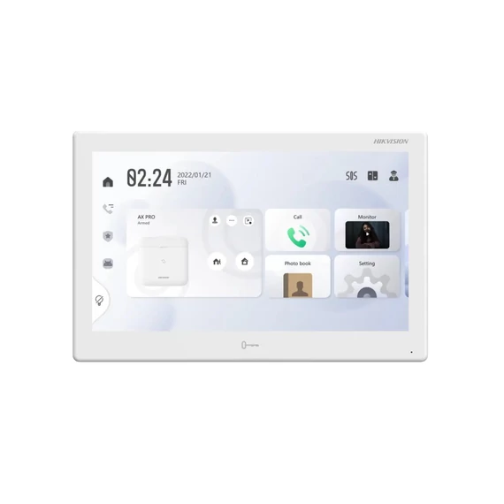 Hikvision DS-KH9510-WTE1(B) Android IP video-kaputelefon beltéri egység, 10 LCD kijelző, WiFi