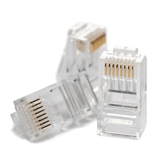 Hikvision DS-1M5EUA-15U/100PCS RJ45 csatlakozó, Cat.5E 100db/csomag, tömör érhez