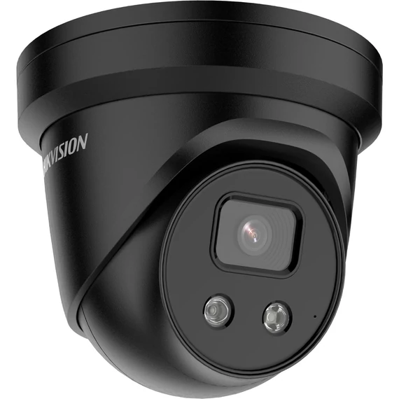 Hikvision DS-2CD2346G2-IU(2.8mm)(C)(BLACK) IP, Turret kamera, 4 MP, Fix objektív, 2.8mm, EXIR 30m, Fekete,  IR, Beépített mikrofon,