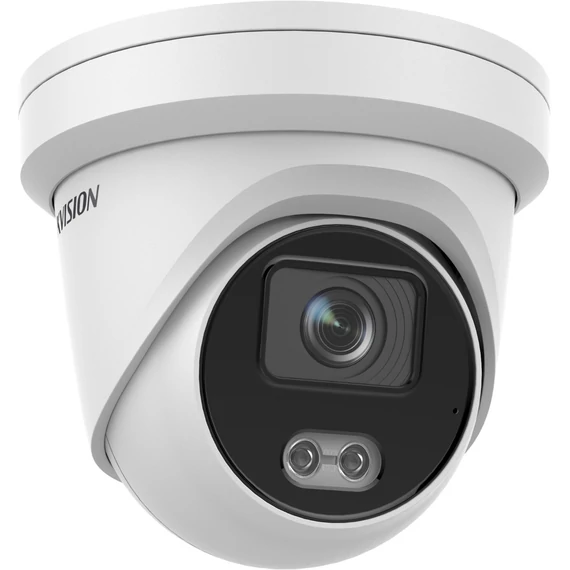 Hikvision DS-2CD2347G2-LU(2.8mm)(C) IP, Turret kamera, 4 MP, Fix objektív, 2.8mmColorVu,  Fehér LED, Beépített mikrofon,