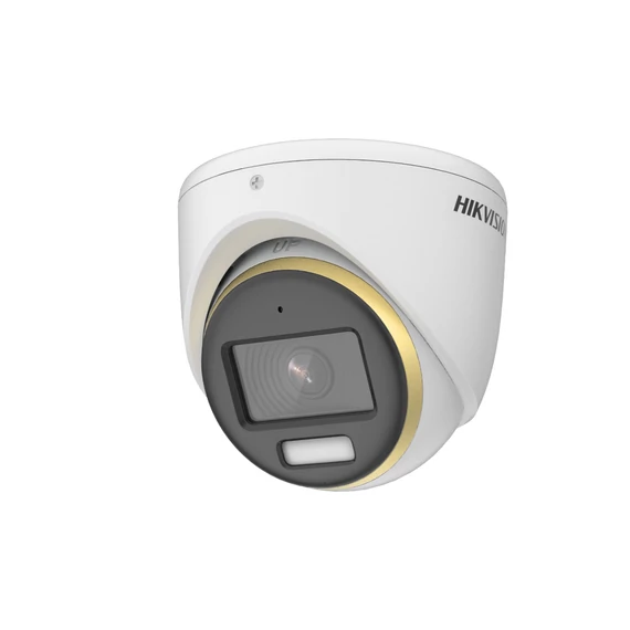 Hikvision DS-2CE70DF3T-MFS(3.6mm) Analóg HD, Turret kamera, 2 MP, Fix objektív, 3.6mm, ColorVu, fém, 4 in 1, mikrofon, 20m Fehér LED