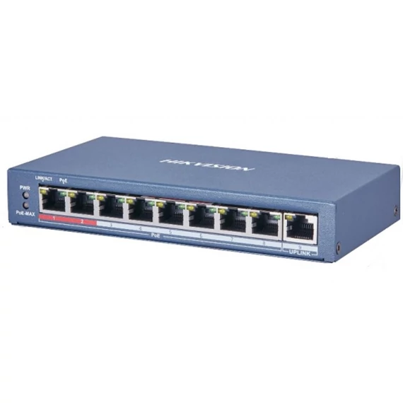 Hikvision DS-3E0109P-E(C) 100M POE Switch , 115W, 8+1 port