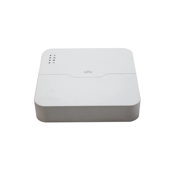 Uniview NVR301-08LX-P8 8 csatornás, 1 HDD-s, IP Rögzítő, 1U  kialakítás, 8 POE csatlakozóval rendelkezik