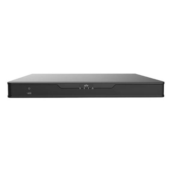 Uniview NVR304-16E2 16 csatornás, 4 HDD-s, IP Rögzítő, 1U  kialakítás, Riasztási ki/bemenettel,