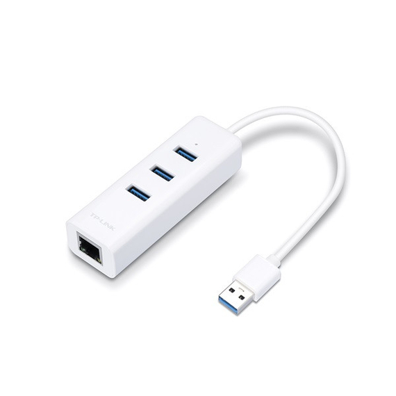 TPLINK UE330 Átalakító USB 3.0 to Ethernet Adapter 1000Mbps + 3 USB 3.0 port,  UE330